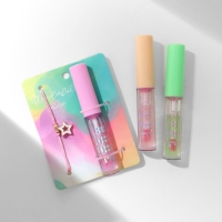 Набор 2 предмета: браслет, блеск для губ "Единорог" звезда, цвет розовый, 6см