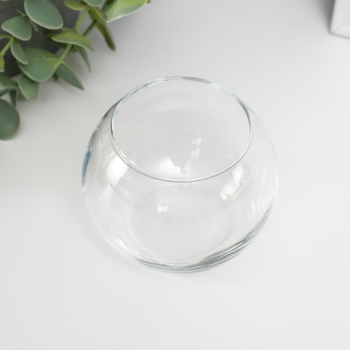 Подсвечник стекло на 1 свечу Подсвечник стекло на 1 свечу "Шар" прозрачный 7х9х9 см