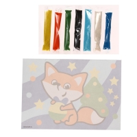 Фреска &laquo;Новый год! Лисичка с шариком&raquo;, новогодний набор для творчества