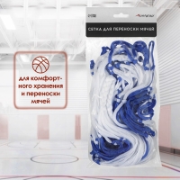 Сетка для переноски мячей ONLYTOP, на 10 мячей, нить 2 мм, цвета МИКС Сетка для переноски мячей ONLYTOP, на 10 мячей, нить 2 мм, цвета МИКС