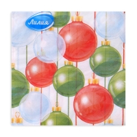 Новогодние салфетки бумажные Лилия &laquo;Магия праздника&raquo;, 2 слоя, 33х33 см, 20 шт