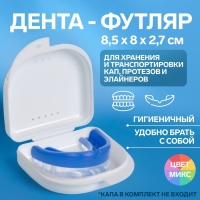 Контейнер для хранения протезов, 8,5 × 8 × 2,7 см, цвет МИКС Контейнер для хранения протезов, 8,5 × 8 × 2,7 см, цвет МИКС