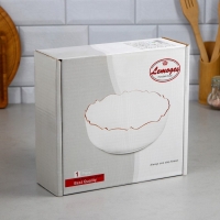 Салатник Wave, 3 л, золотая обводка, фарфор, Иран Салатник Wave, 3 л, золотая обводка, фарфор, Иран