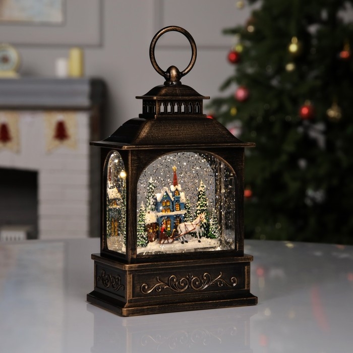 Фигура светодиодная &laquo;Сказочный дом&raquo;, 21х13.3х8.1 см, музыка, батарейки ААх3 (не в комплекте), USB, свечение тёплое белое