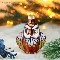 Ёлочная игрушка "Сова" коричневый Ёлочная игрушка "Сова" коричневый