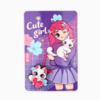 Значки деревянные &laquo;Аниме&raquo; в шоубоксе, 20 шт