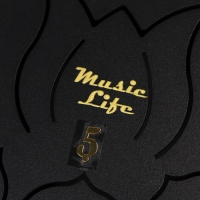 Глюкофон - музыкальный инструмент, черный, 11 лепестков, 17 х 8 см Глюкофон - музыкальный инструмент, черный, 11 лепестков, 17 х 8 см