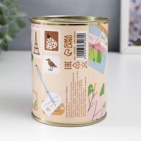 Носки в банке "Открыть на 8 Марта" (внутри носки женские, цвет белый) Носки в банке "Открыть на 8 Марта" (внутри носки женские, цвет белый)