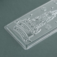 Форма для шоколада, плитка новогодняя KONFINETTA &laquo;С Новым Годом&raquo;, 18 х 9,5 см