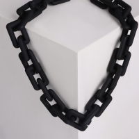 Колье &laquo;Цепь&raquo; прямые углы, цвет чёрный, 48см