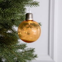 Ёлочный шар &laquo;2023&raquo;, батарейки, 1 LED, свечение тёплое белое