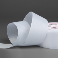 Лента репсовая, 40 мм, 23 &plusmn; 1 м, цвет белый №01