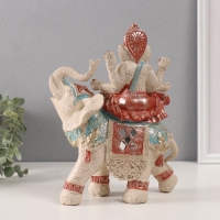 Сувенир полистоун "Ганеша на слоне" песочный 10х20х26 см Сувенир полистоун "Ганеша на слоне" песочный 10х20х26 см