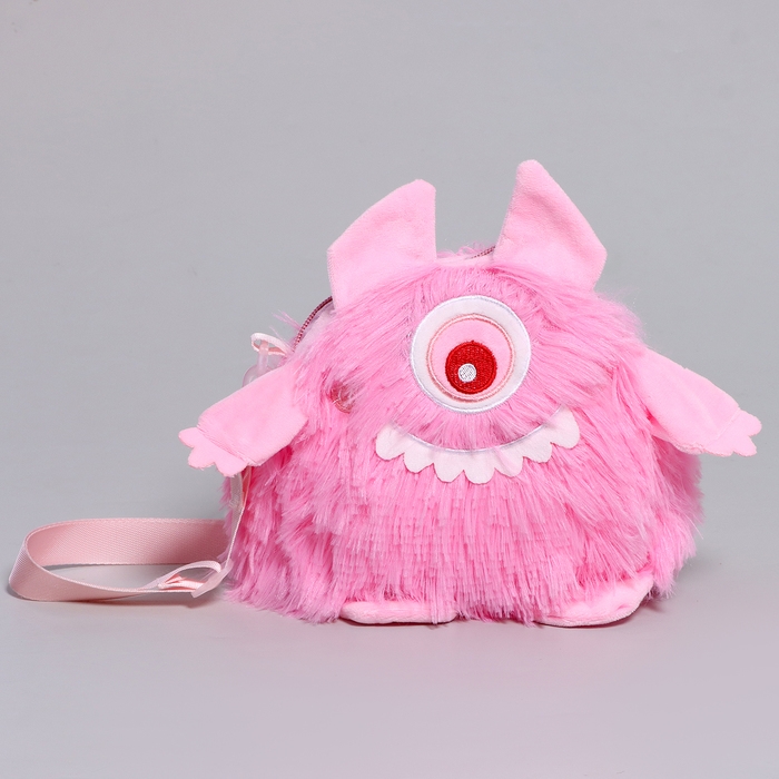 Сумка детская «Монстрик», 18 см, цвет розовый Сумка детская «Монстрик», 18 см, цвет розовый