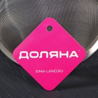 Сито для просеивания с ручкой Доляна &laquo;Фире&raquo;, d=13 см, нержавеющая сталь, цвет серебристый