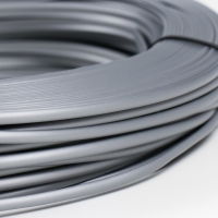 Ротанг искусственный гладкий 6 мм 100 м полутрубка (серебро металик) Ротанг искусственный гладкий 6 мм 100 м полутрубка (серебро металик)