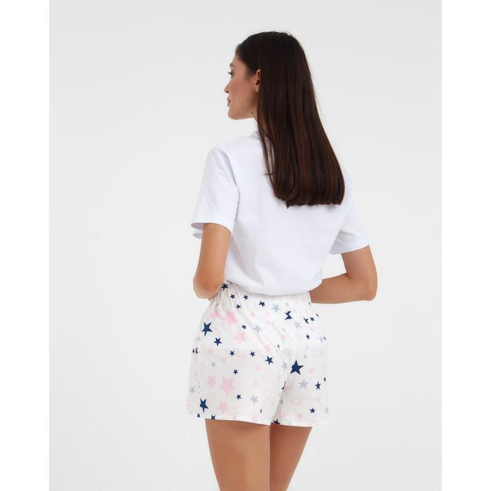 Шорты женские KAFTAN Шорты женские KAFTAN "Pink stars", размер 44-46, белый