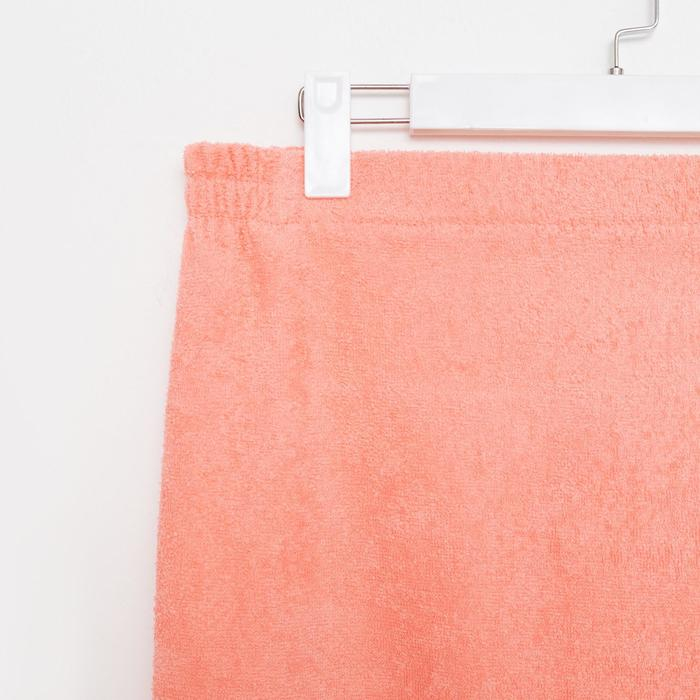 Килт женский для бани и сауны, цвет персиковый вышивка Снеговик, размер 80х150±2 см, махра 300г/м 100% хлопок Килт женский для бани и сауны, цвет персиковый вышивка Снеговик, размер 80х150±2 см, махра 300г/м 100% хлопок