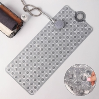 Коврик противоскользящий в ванну на присосках Доляна &laquo;Рельеф&raquo;,37&times;88 см, цвет МИКС