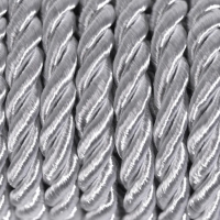 Шнур витой, d = 5 мм, 10 ± 1 м, цвет серебряный Шнур витой, d = 5 мм, 10 ± 1 м, цвет серебряный