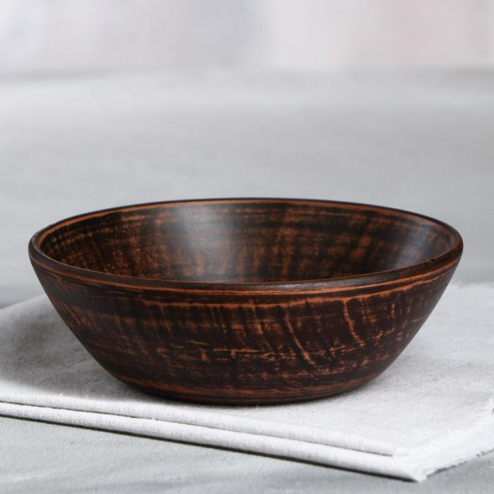 Салатник &laquo;Лира&raquo;, гладкая, красная глина, 500 мл