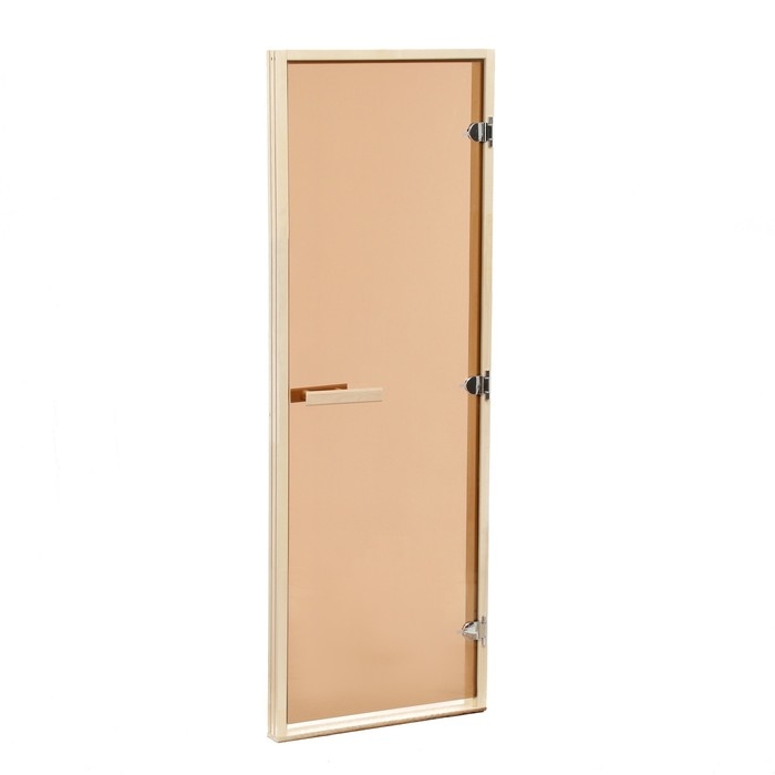 Дверь для бани и сауны "Бронза", размер коробки 190х70 см, липа, 8 мм