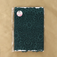 Кружевная эластичная ткань, 190 мм &times; 2,7 &plusmn; 0,5 м, цвет изумрудный