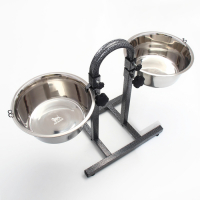 Регулируемая разноуровневая подставка 40 см с 2 мисками по 4 л Регулируемая разноуровневая подставка 40 см с 2 мисками по 4 л