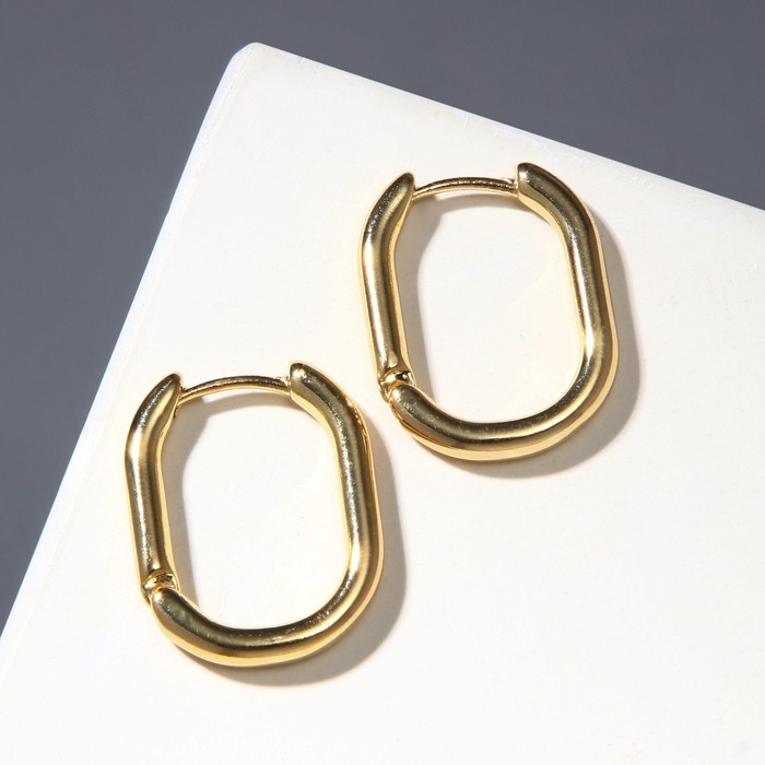 Серьги металл &laquo;Полукруг&raquo; закрытие, цвет жёлтое золото