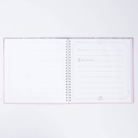 Книга пожеланий на свадьбу с ручкой &laquo;Розовая с блёстками&raquo;.