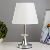 Лампа настольная "Алора" 1х40Вт Е27 хром 21х21х36 см RISALUX Лампа настольная "Алора" 1х40Вт Е27 хром 21х21х36 см RISALUX