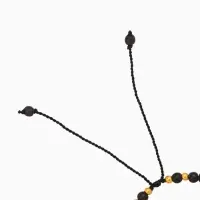 Браслет "Моана" камень пирит, длина 16 см, цв. чёрный