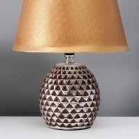 Настольная лампа с абажуром RISALUX &laquo;Джейн&raquo;, Е14, 40 Вт, коричневый, 22.5&times;22.5&times;31.5 см