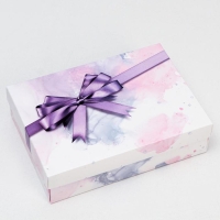 Коробка подарочная &laquo;Бант&raquo;, сиреневая, 21 х 15 х 5 см