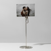 Ценникодержатель с зажимом &laquo;Прищепка&raquo;, 5,5&times;5,5&times;15 см, цвет серебро