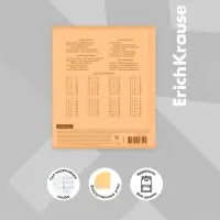 Тетрадь 12 листов в клетку ErichKrause, CoverPrо Neon, пластиковая обложка, оранжевая