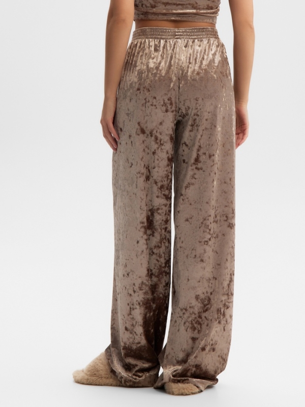 Брюки домашние KAFTAN Velvet 48-50, кофейный