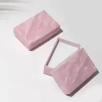 Коробочка подарочная под набор &laquo;Бархат&raquo;, 5&times;8 (размер полезной части 4.7&times;7.7 см), розовая, вставка белая