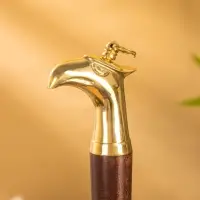 Ложка для обуви "Дельфин" 49 см, латунь, дерево