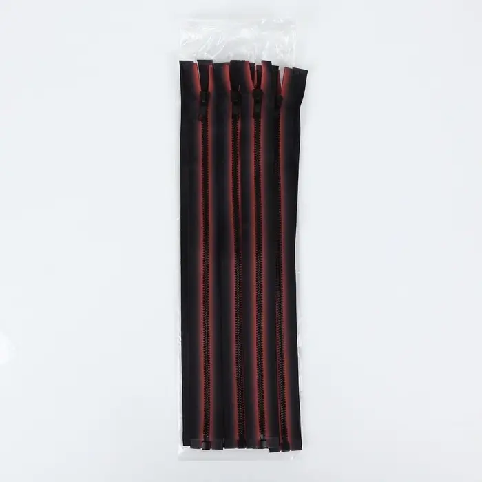 Молния &laquo;Трактор&raquo;, №5, разъёмная, замок автомат, 35 см, красная, чёрная