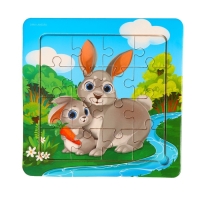 Пазлы &laquo;Милые зайчата&raquo;, 16 элементов, 14&times;14 см