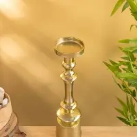 Подсвечник "Карамель" алюминий 37 см, цв. золото