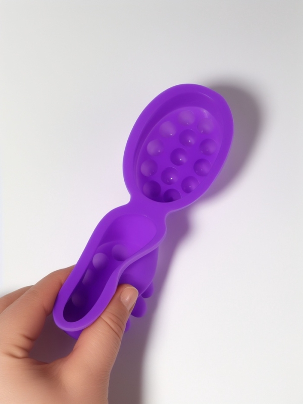 Форма д/льда д/массажа головы 8,3*6*3,7см (наб 2шт цена за наб) силикон сиреневый пакет QF