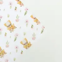 Бумага упаковочная тишью &laquo;Лисица и сад&raquo;, 50 см &times; 70 см, 17 грамм