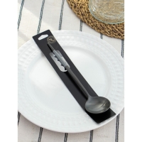 Ложка столовая из нержавеющей стали Magistro &laquo;Фолк&raquo;, длина 21 см, цвет чёрный