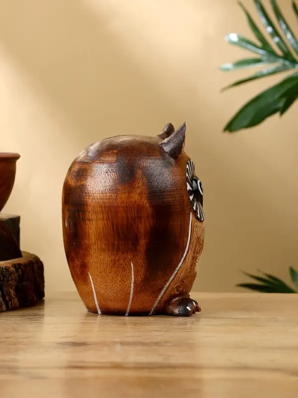 Копилка "Совенок" дерево 10х10х13 см