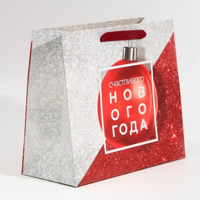 Пакет подарочный новогодний ламинированный &laquo;Мерцание&raquo;, ML 27 х 23 х 11.5 см