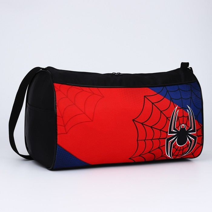 Сумка детская спортивная для мальчика &laquo;Паук&raquo;, 40х21х24 см, цвет чёрный, красный, синий