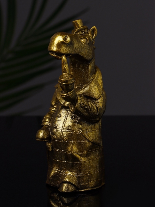 Статуэтка "Конь в пальто" 11х5 см, цвет золото