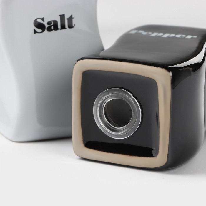 Набор керамический для специй Magistro &laquo;Инь-Янь&raquo;, 2 предмета: солонка, перечница, 150 мл